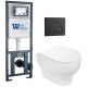 Комплект унитаза с инсталляцией WeltWasser Marberg 410 + Erlenbach 004 GL-WT + MAR 410 RD MT-BL 10000010375 белый глянцевый