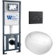 Комплект унитаза с инсталляцией WeltWasser Marberg 410 +Jeckenbach 004 GL-WT +MAR 410 RD MT-BL 10000010721 белый глянцевый