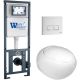 Комплект унитаза с инсталляцией WeltWasser Marberg 410 +Jeckenbach 004 GL-WT +MAR 410 SE GL-WT 10000010722 белый глянцевый