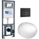 Комплект унитаза с инсталляцией WeltWasser Marberg 410 +Jeckenbach 004 GL-WT +MAR 410 SE MT-BL 10000010723 белый глянцевый