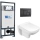 Комплект унитаза с инсталляцией WeltWasser Marberg 507 +Kehlbach 004 GL-WT +MAR 507 SE MT-BL 10000010735 белый глянцевый