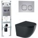 Комплект унитаза с инсталляцией WeltWasser Amberg 350 ST +Merzbach 041 XL MT-BL +Amberg RD-CR 10000010929 черный матовый