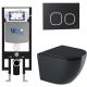 Комплект унитаза с инсталляцией WeltWasser Amberg 497 +Merzbach 041 XL MT-BL +Amberg RD-BL 10000010933 черный матовый