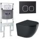 Комплект унитаза с инсталляцией WeltWasser Amberg 497 ST +Merzbach 041 XL MT-BL +Amberg RD-BL 10000010938 черный матовый