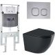 Комплект унитаза с инсталляцией WeltWasser Amberg 497 ST +Merzbach 041 XL MT-BL +Amberg RD-CR 10000010939 черный матовый