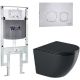Комплект унитаза с инсталляцией WeltWasser Amberg 497 ST +Merzbach 041 XL MT-BL +Amberg RD-MT CR 10000010940 черный матовый