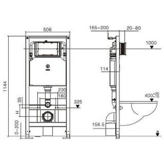 Комплект унитаза с инсталляцией WeltWasser Amberg 506 ST +Merzbach 041 XL MT-BL +Amberg RD-BL 10000010943 черный матовый