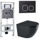 Комплект унитаза с инсталляцией WeltWasser Amberg 506 ST +Merzbach 041 XL MT-BL +Amberg RD-BL 10000010943 черный матовый
