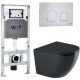 Комплект унитаза с инсталляцией WeltWasser Amberg 506 ST +Merzbach 041 XL MT-BL +Amberg RD-MT CR 10000010945 черный матовый