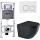 Комплект унитаза с инсталляцией WeltWasser Amberg 506 ST +Merzbach 041 XL MT-BL +Amberg RD-WT 10000010946 черный матовый