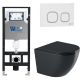 Комплект унитаза с инсталляцией WeltWasser Amberg 506 +Merzbach 041 XL MT-BL +Amberg RD-WT 10000010951 черный матовый