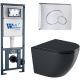 Комплект унитаза с инсталляцией WeltWasser Marberg 410 +Merzbach 041 XL MT-BL +MAR 410 RD 10000010953 черный матовый