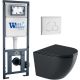 Комплект унитаза с инсталляцией WeltWasser Marberg 410 +Merzbach 041 XL MT-BL +MAR 410 RD  GL-WT 10000010954 черный матовый