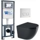 Комплект унитаза с инсталляцией WeltWasser Marberg 410 +Merzbach 041 XL MT-BL +MAR 410 SE GL-WT 10000010957 черный матовый
