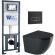 Комплект унитаза с инсталляцией WeltWasser Marberg 410 +Merzbach 041 XL MT-BL +MAR 410 SE MT-BL 10000010958 черный матовый