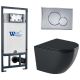 Комплект унитаза с инсталляцией WeltWasser Marberg 507 +Merzbach 041 XL MT-BL +MAR 507 RD 10000010960 черный матовый