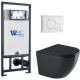 Комплект унитаза с инсталляцией WeltWasser Marberg 507 +Merzbach 041 XL MT-BL +MAR 507 RD GL-WT 10000010961 черный матовый