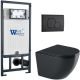 Комплект унитаза с инсталляцией WeltWasser Marberg 507 +Merzbach 041 XL MT-BL +MAR 507 RD MT-BL 10000010962 черный матовый