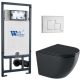 Комплект унитаза с инсталляцией WeltWasser Marberg 507 +Merzbach 041 XL MT-BL +MAR 507 SE GL-WT 10000010964 черный матовый