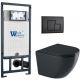 Комплект унитаза с инсталляцией WeltWasser Marberg 507 +Merzbach 041 XL MT-BL +MAR 507 SE MT-BL 10000010965 черный матовый