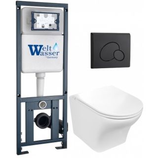 Комплект унитаза с инсталляцией WeltWasser Marberg 410 +Odenbach 004 GL-WT +MAR 410 RD MT-BL 10000010967 белый глянцевый