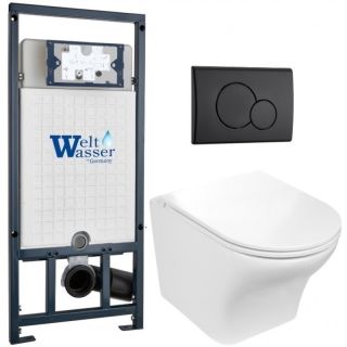 Комплект унитаза с инсталляцией WeltWasser Marberg 507 +Odenbach 004 GL-WT +MAR 507 RD MT-BL 10000010971 белый глянцевый