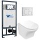 Комплект унитаза с инсталляцией WeltWasser Marberg 507 +Odenbach 004 GL-WT +MAR 507 SE GL-WT 10000010972 белый глянцевый