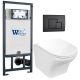 Комплект унитаза с инсталляцией WeltWasser Marberg 507 +Odenbach 004 GL-WT +MAR 507 SE MT-BL 10000010973 белый глянцевый