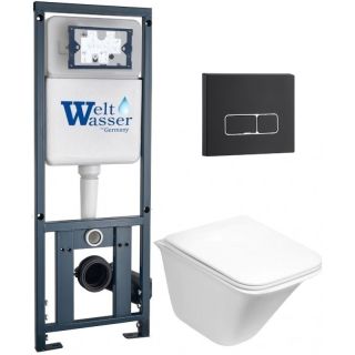 Комплект унитаза с инсталляцией WeltWasser Marberg 410 +Rotbach 004 GL-WT +MAR 410 SE MT-BL 10000010977 белый глянцевый