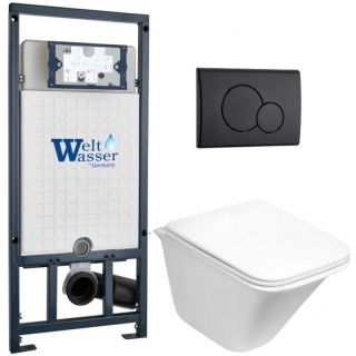 Комплект унитаза с инсталляцией WeltWasser Marberg 507 +Rotbach 004 GL-WT +MAR 507 RD MT-BL 10000010979 белый глянцевый