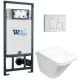 Комплект унитаза с инсталляцией WeltWasser Marberg 507 +Rotbach 004 GL-WT +MAR 507 SE GL-WT 10000010980 белый глянцевый