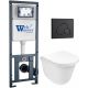 Комплект унитаза с инсталляцией WeltWasser Marberg 410 + Telbach 004 GL-WT + MAR 410 RD MT-BL 10000011127 белый глянцевый