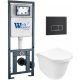 Комплект унитаза с инсталляцией WeltWasser Marberg 410 + Telbach 004 GL-WT + MAR 410 SE MT-BL 10000011129 белый глянцевый