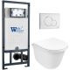 Комплект унитаза с инсталляцией WeltWasser Marberg 507 + Telbach 004 GL-WT + MAR 507 RD GL-WT 10000011130 белый глянцевый