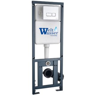 Инсталляция WeltWasser для унитаза WW MARBERG 410 + SE WT 10000011211 Квадратная белая кнопка.