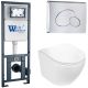 Комплект унитаза с инсталляцией WeltWasser Marberg 410 +Merzbach 043 GL-WT +MAR 410 RD-CR 10000011308 белый глянцевый