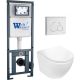 Комплект унитаза с инсталляцией WeltWasser Marberg 410 +Merzbach 043 GL-WT +MAR 410 RD GL-WT 10000011309 белый глянцевый