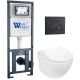 Комплект унитаза с инсталляцией WeltWasser Marberg 410 +Merzbach 043 GL-WT +MAR 410 RD MT-BL 10000011310 белый глянцевый