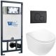Комплект унитаза с инсталляцией WeltWasser Marberg 507 +Merzbach 043 GL-WT +MAR 507 RD MT-BL 10000011316 белый глянцевый