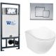 Комплект унитаза с инсталляцией WeltWasser Marberg 507 +Merzbach 043 GL-WT +MAR 507 SE-CR 10000011317 белый глянцевый