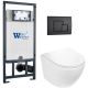 Комплект унитаза с инсталляцией WeltWasser Marberg 507 +Merzbach 043 GL-WT +MAR 507 SE MT-BL 10000011319 белый глянцевый