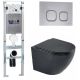 Комплект унитаза с инсталляцией WeltWasser Amberg 350 ST +Merzbach 043 MT-BL +Amberg RD-CR 10000011323 черный матовый