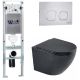 Комплект унитаза с инсталляцией WeltWasser Amberg 350 ST +Merzbach 043 MT-BL +Amberg RD-MT CR 10000011324 черный матовый