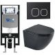 Комплект унитаза с инсталляцией WeltWasser Amberg 497 +Merzbach 043 MT-BL +Amberg RD-BL 10000011327 черный матовый