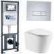 Комплект унитаза с инсталляцией WeltWasser Marberg 410 +Salzbach 043 GL-WT +MAR 410 SE CR 10000011330 белый глянцевый