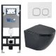 Комплект унитаза с инсталляцией WeltWasser Amberg 506 +Merzbach 043 MT-BL +Amberg RD-WT 10000011343 черный матовый
