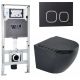 Комплект унитаза с инсталляцией WeltWasser Amberg 506 ST +Merzbach 043 MT-BL +Amberg RD-BL 10000011345 черный матовый