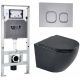 Комплект унитаза с инсталляцией WeltWasser Amberg 506 ST +Merzbach 043 MT-BL +Amberg RD-CR 10000011346 черный матовый