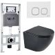 Комплект унитаза с инсталляцией WeltWasser Amberg 506 ST +Merzbach 043 MT-BL +Amberg RD-WT 10000011348 черный матовый