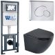 Комплект унитаза с инсталляцией WeltWasser Marberg 410 +Merzbach 043 MT-BL +MAR 410 RD-CR 10000011350 черный матовый